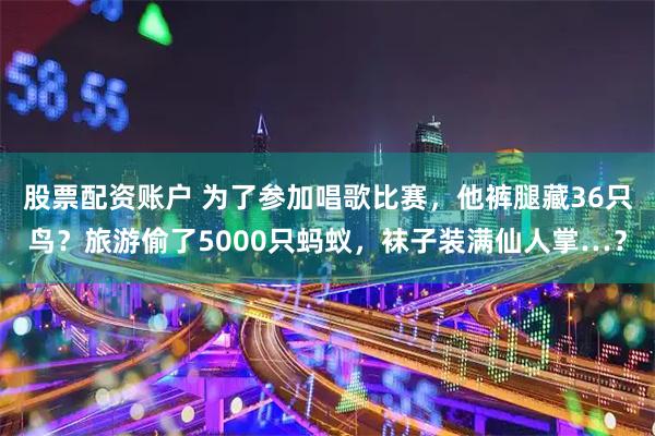 股票配资账户 为了参加唱歌比赛，他裤腿藏36只鸟？旅游偷了5000只蚂蚁，袜子装满仙人掌…？